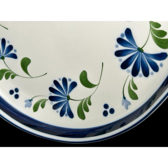 Vtg Dansk SAGE SONG 13" Platter 1.75” Round Blue Green Floral Danish Stoneware - Picture 5 of 8